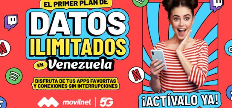 Un millón de conexiones: Movilnet lanza primer Plan de Datos Ilimitados del país