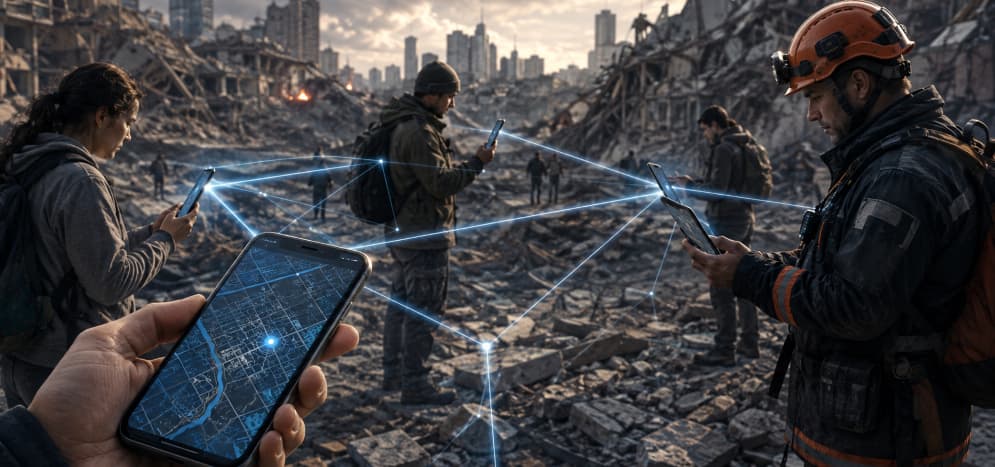 Teléfonos que transmiten mensajes de un dispositivo a otro
