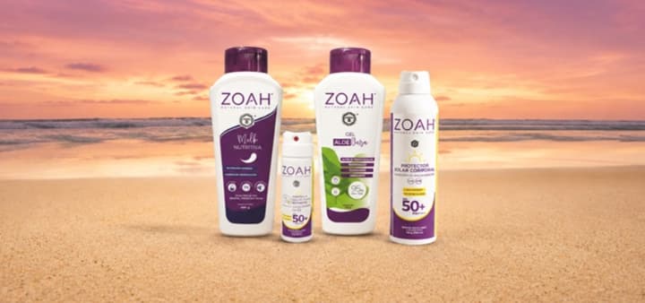 Nuevos protectores solares en aerosol y cremas reparadoras ZOAH para combatir el sol